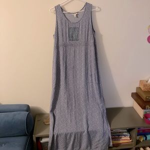 Northern Isles Vintage Blue Floral Summer Maxi Dress